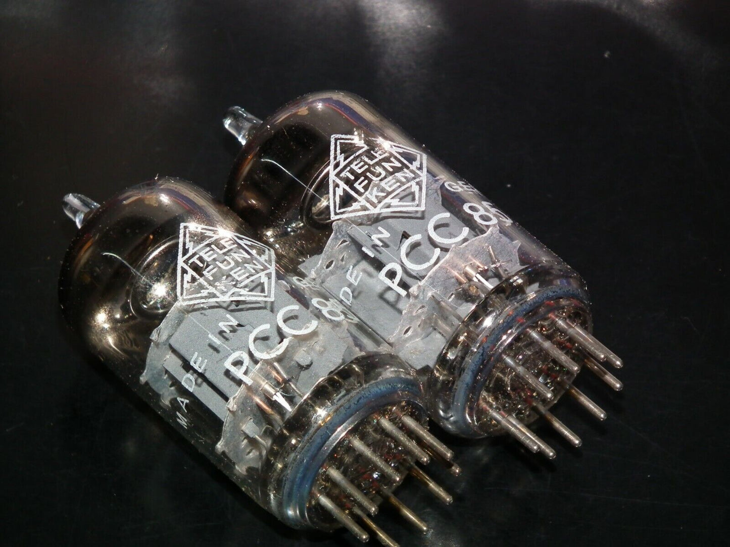 PCC85 Telefunken Platinum Matched Pair NOS NIB Still SEALED Boxes Diamond Bottom