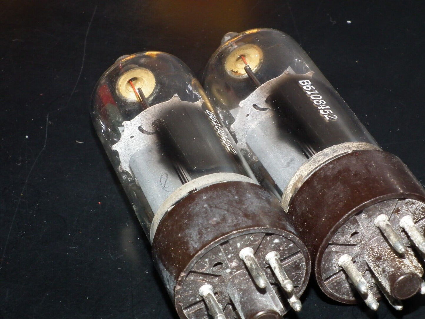 Two (2 pcs) PL36 Telefunken NOS NIB RARE Early Version Brown Base