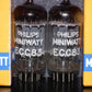 Matched Pair ECC83 Philips 12AX7 1957 mC5 Delta7L D-Foil Getter 19mm Anodes NOS
