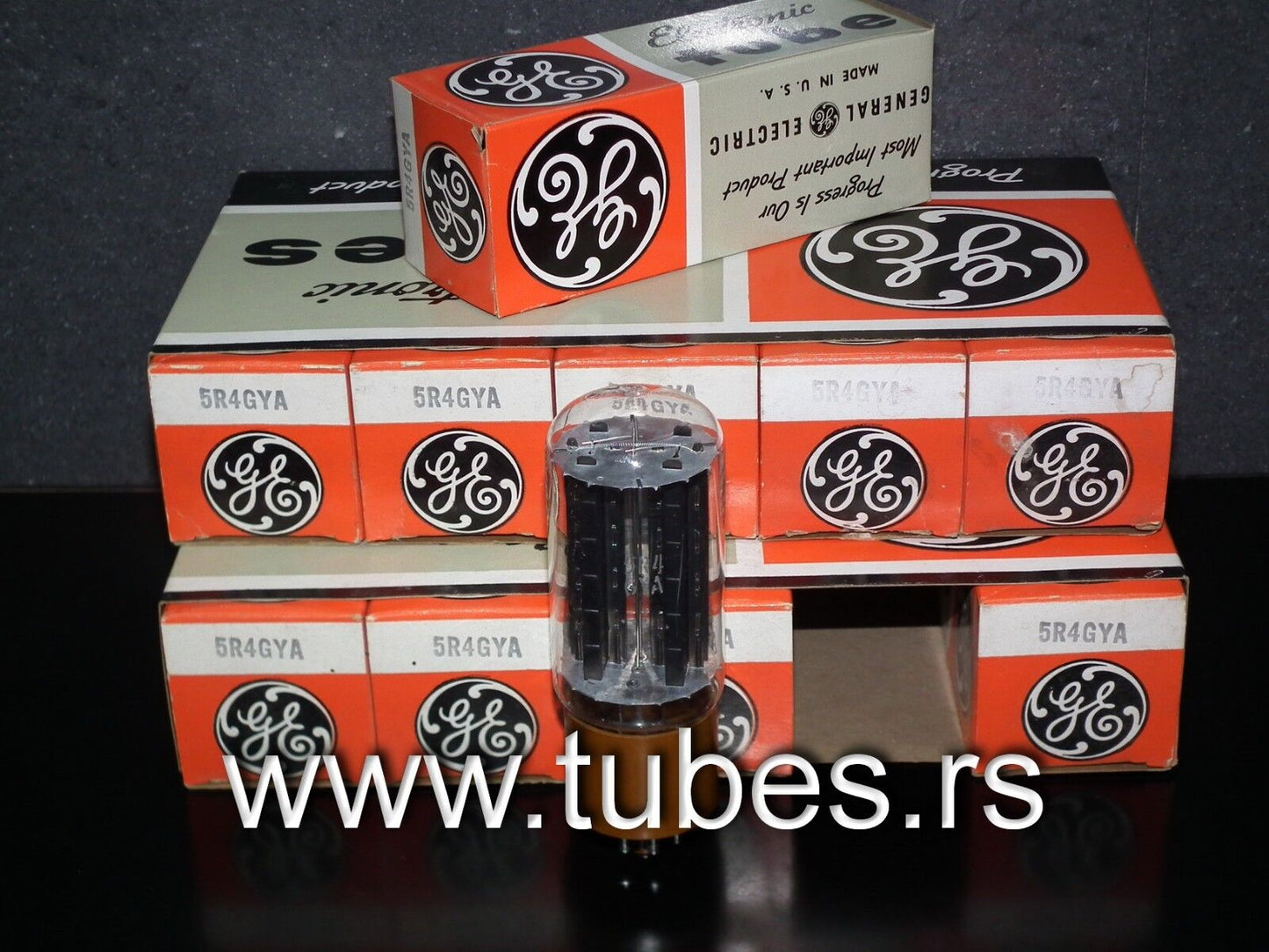 5R4GYA General Electric NOS NIB Brown Base Vintage Rectifier Tube