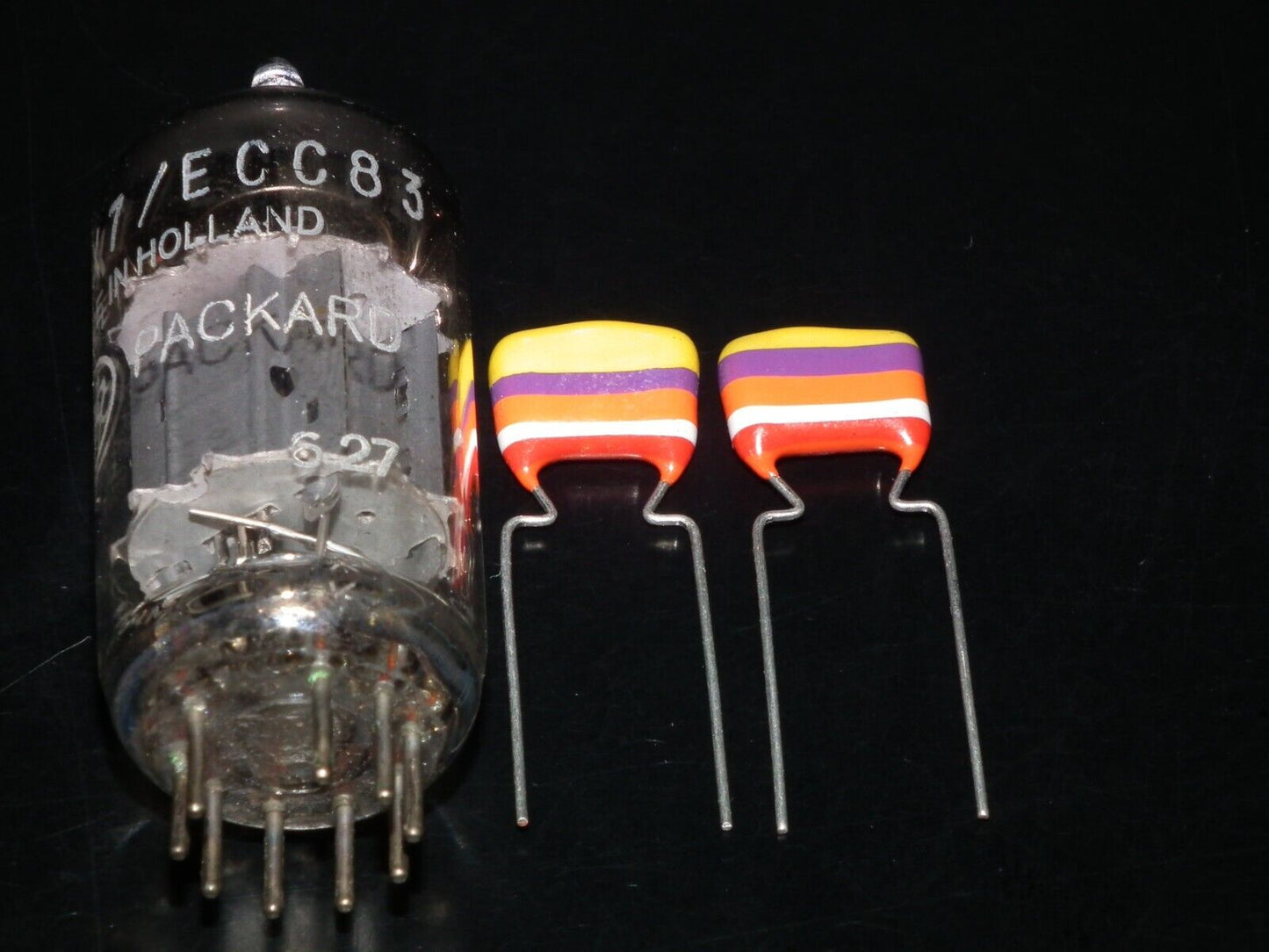 Two Mullard C280 Tropical Fish Capacitors 0.047uF 400V 47nF British Guitar Sound