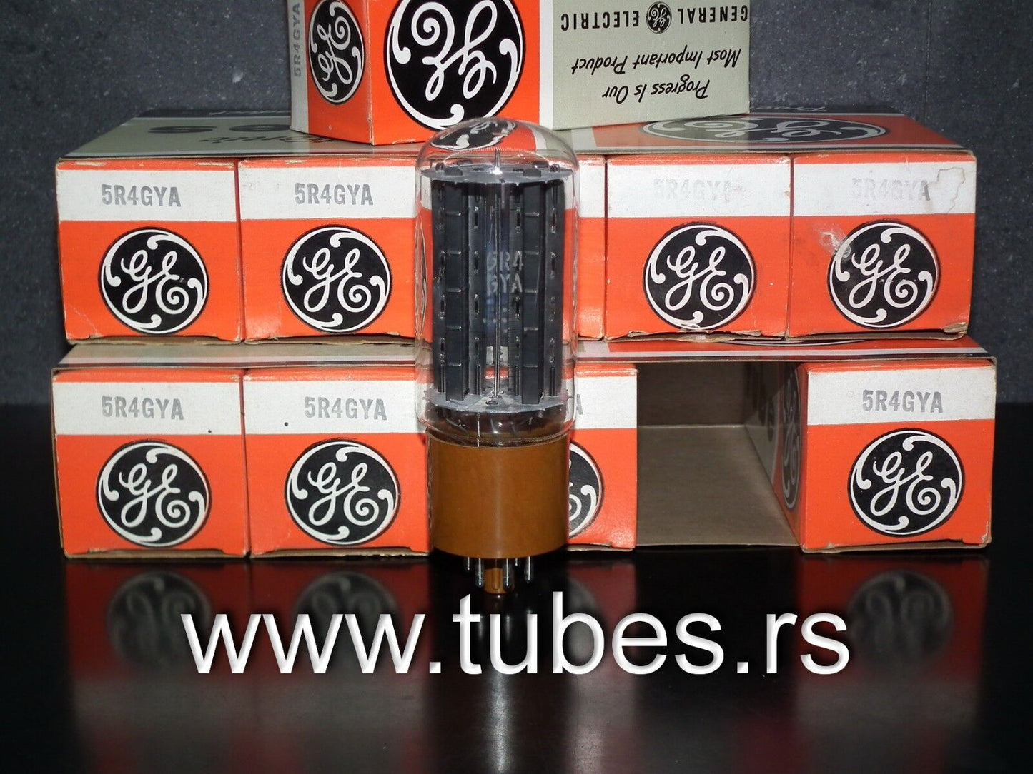 5R4GYA General Electric NOS NIB Brown Base Vintage Rectifier Tube
