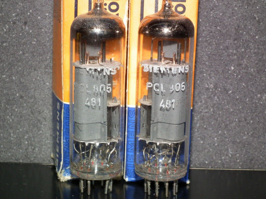 Matched Pair (Two tubes) PCL805 Siemens Triode Pentode Tube NOS NIB