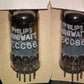 ECC86 Valvo Philips 6GM8 NOS NIB Platinum Matched Pair West Germany Gray Shield