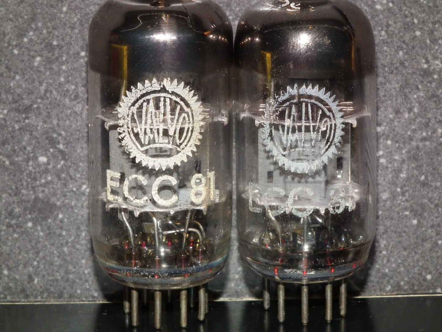 ECC81 12AT7 Valvo  (Used, matched pair) Siemens Halske Munich tube plant 60s