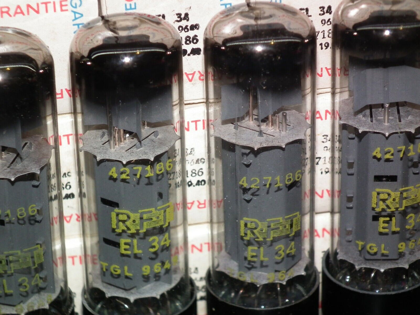 EL34 6CA7 RFT Germany NOS NIB Platinum Matched Quad