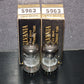 5963 Sylvania Gold 12AU7 ECC82 NOS Matched pair Long Box Plates Square Getter