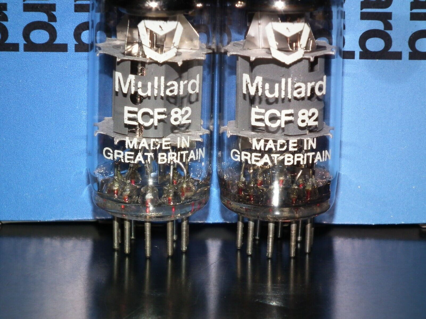 Platinum matched pair (2 tubes) ECF82 / 6GH8A / 6U8 Mullard made back in 70s.