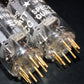 Philips E80CC 6085 Matched pair (Rare FOIL D Getter, PINCHED WAIST!) Tested NOS