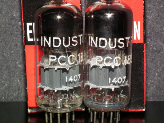 Matched Pair PCC189 Industrial 7ES8 NOS NIB Variable Mu Compressor RARE Tall Btl
