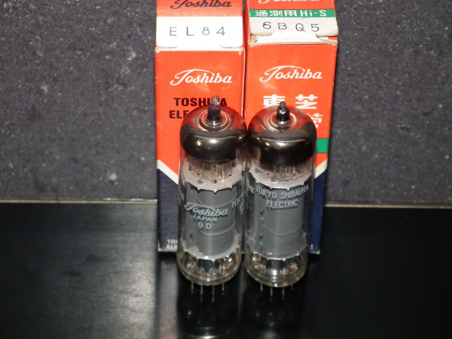 EL84 6BQ5 Toshiba Japan - NOS NIB - platinum matched pair