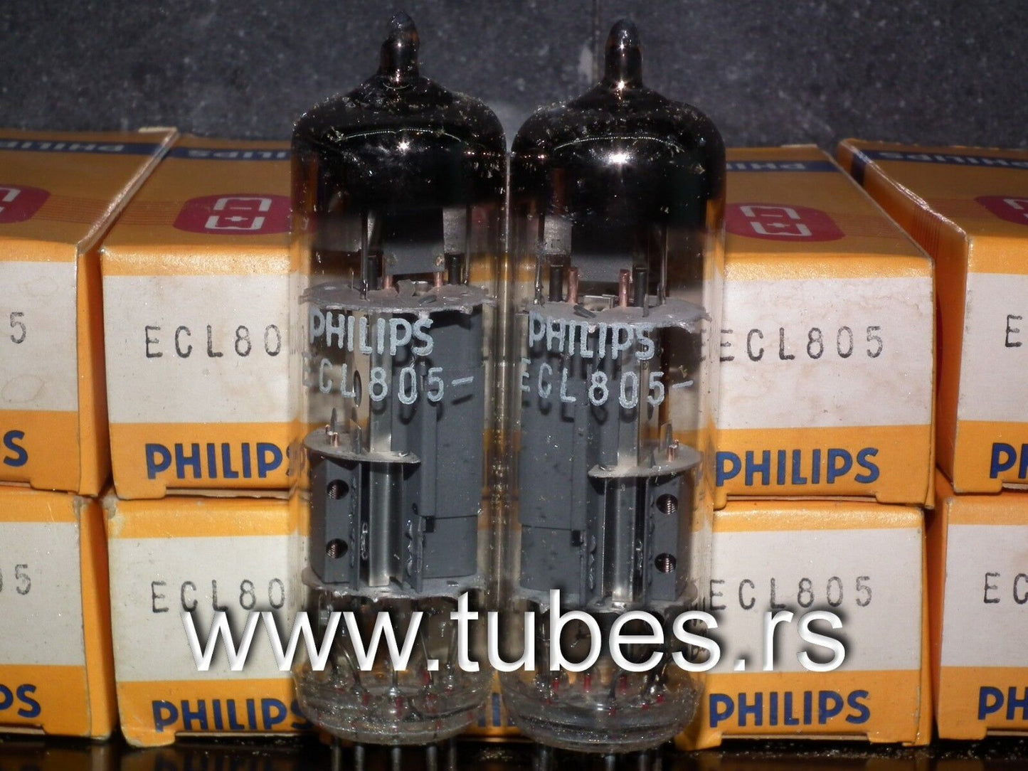 ECL805 Philips Holland 1969 Platinum Matched Pair NOS NIB (ECL85 sub)