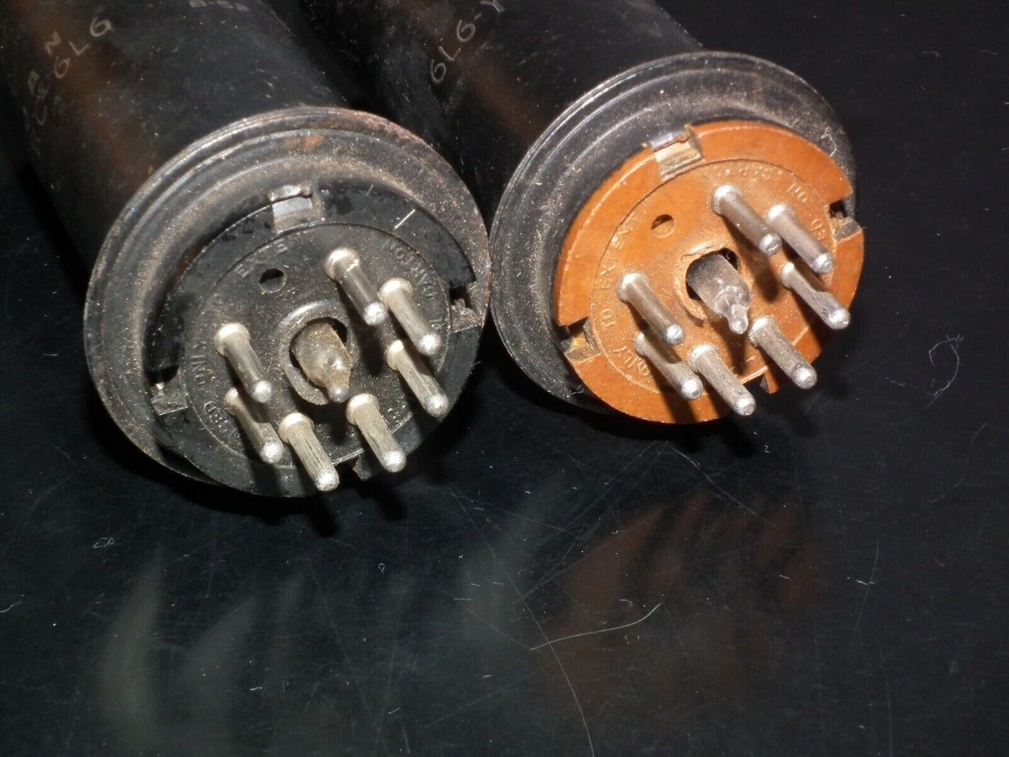 6L6Y RCA Used Strong Matched Pair Broken Guiding Pins