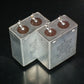 Two vintage Siemens PIO capacitors 8 uF / 250V Klangfilm tube audio West Germany