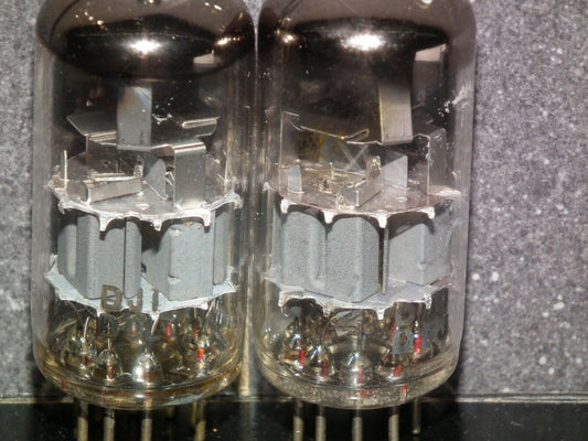 Matched pair PCC88 Valvo Hamburg Gray Shield DUAL STAGE GETTER Used tested 50%