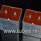 Two vintage Siemens electrolytic capacitors 50uF / 70V Klangfilm, Germany