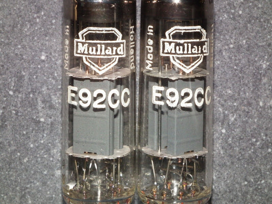 Matched pair E92CC Mullard Made in Heerlen Holland in 1960, Used tested 100%