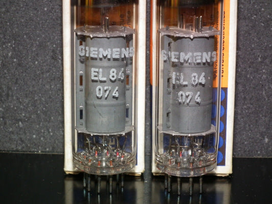 EL84 6BQ5 Siemens Munich - NOS NIB - platinum matched pair