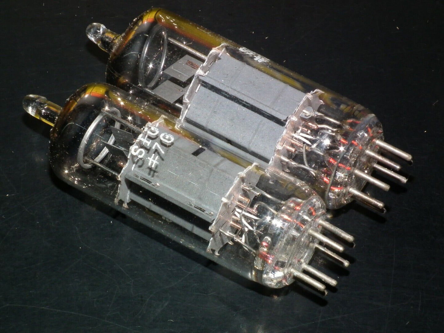 EL95 6DL5 Siemens & Halske Munich platinum matched pair (2 tubes) NOS NIB