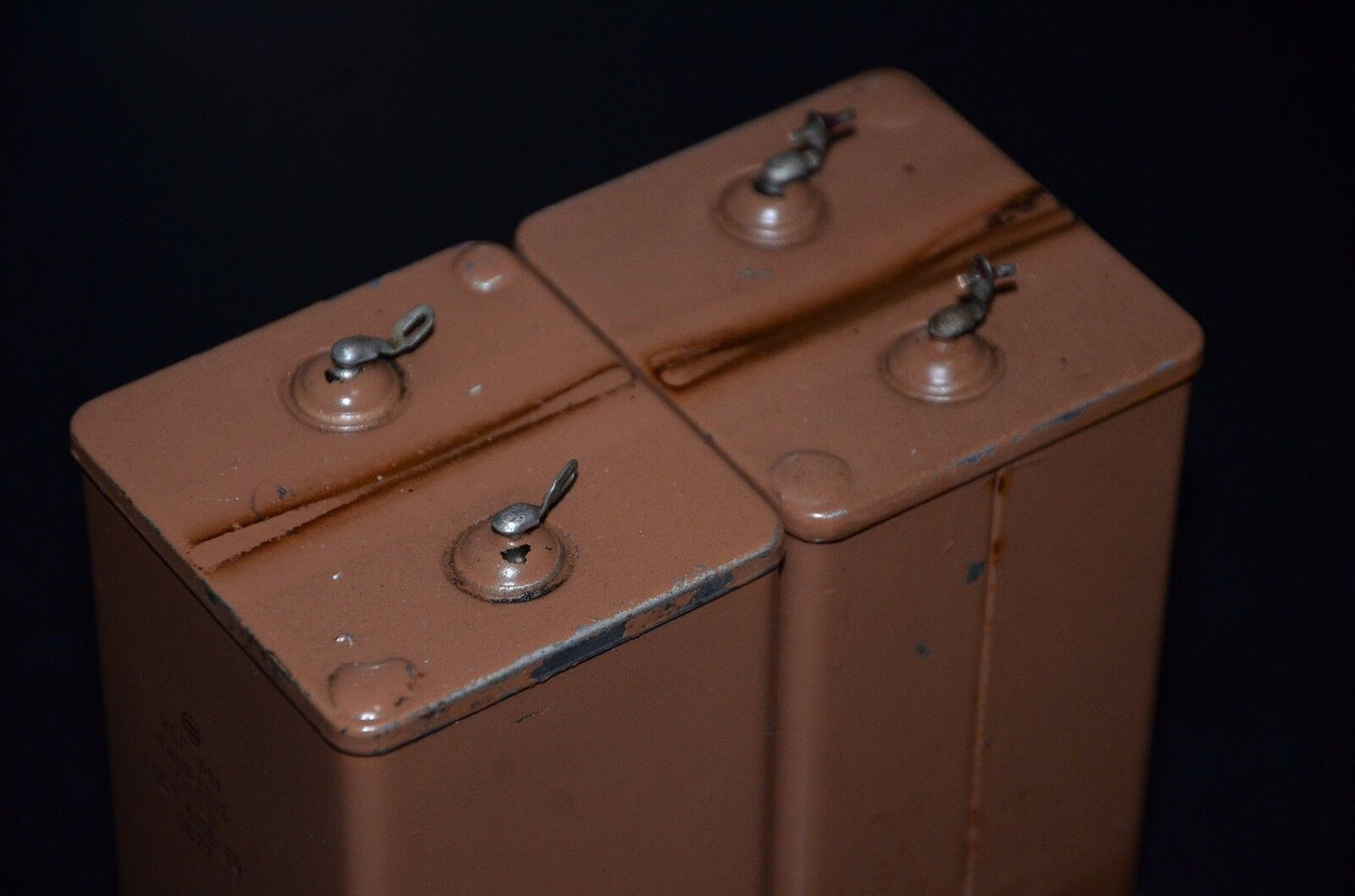 Two vintage PIO capacitors 4uF 1000V NOS 1977 KBG-MN Soviet Military OTK quality