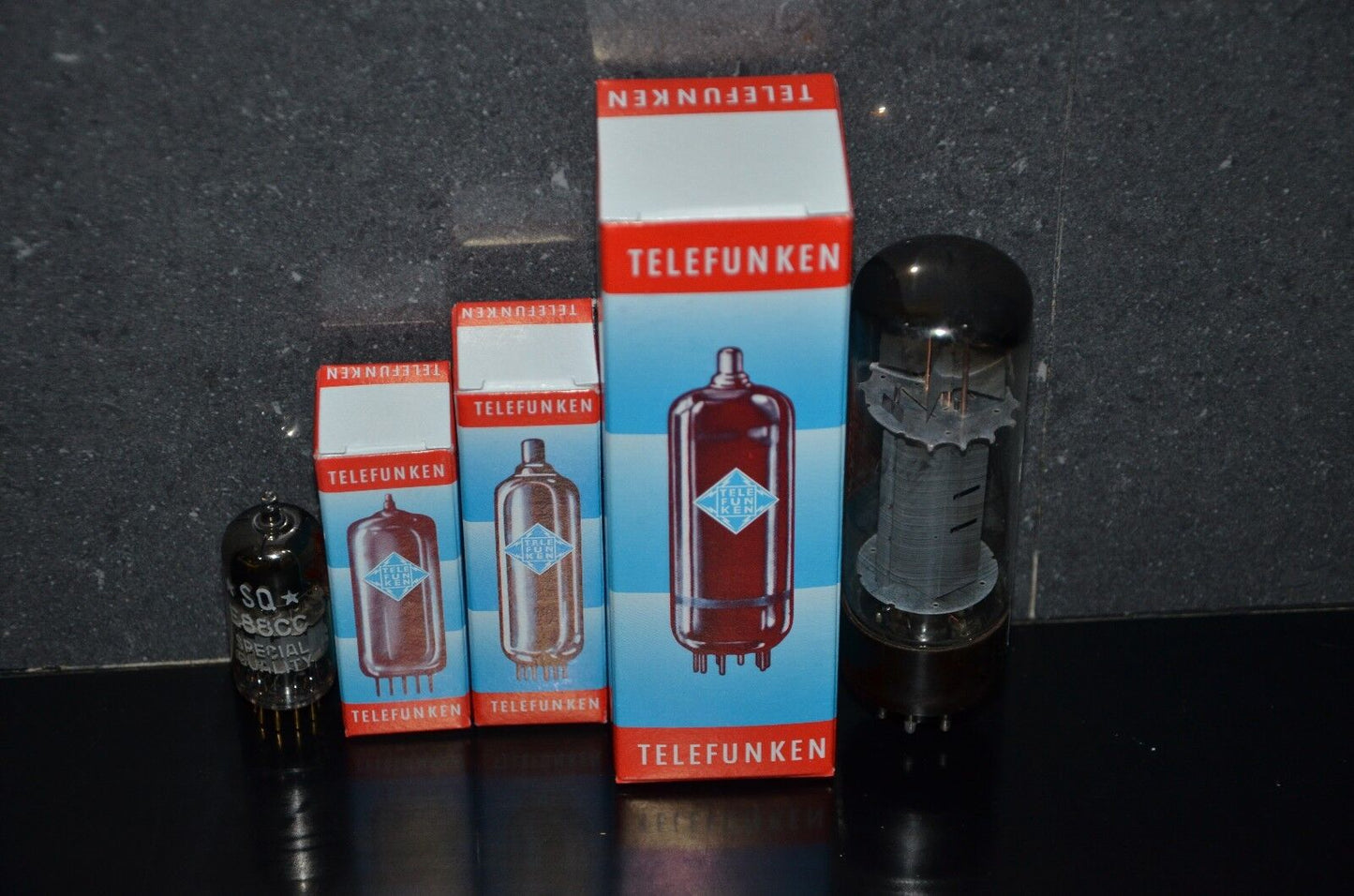 30 pcs TELEFUNKEN Tube Boxes THREE SIZES (Noval / Octal ) ECC83 EL84 EL34 GZ34