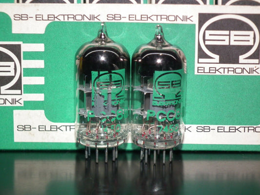 Platinum Matched Pair PCC88 6DJ8 SB Elektronik Germany NOS NIB Green Logo