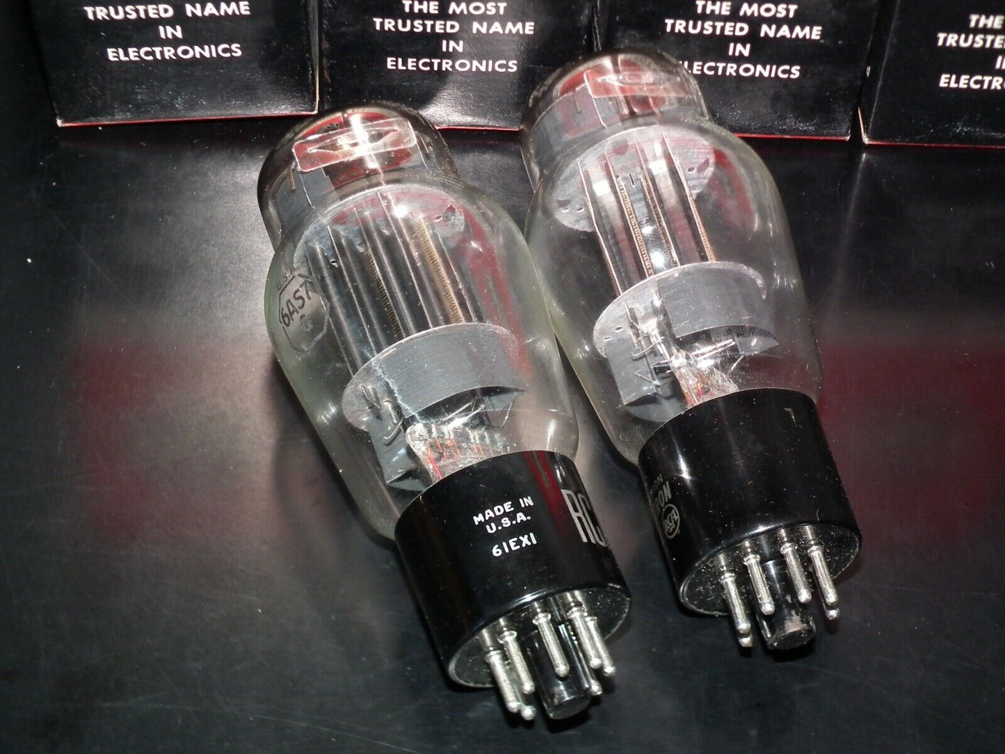 6AS7G RCA NOS NIB Platinum Matched Pair Coke Bottle The Same Codes 6080 ECC230