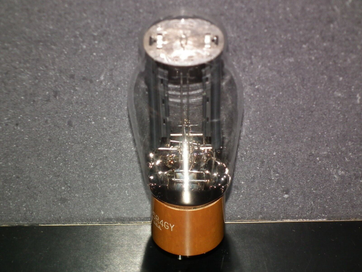 5R4GY GE NOS Dual D Getter Brown Base Vintage Rectifier Tube Balanced 100%