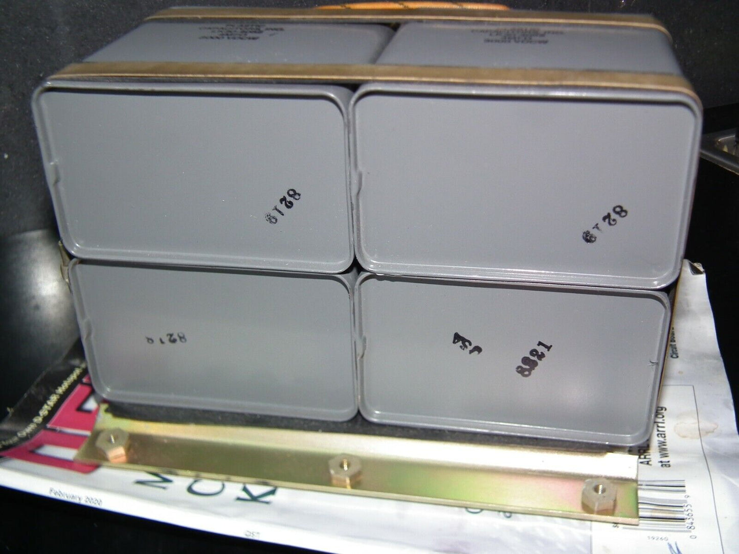 Plastic INC PIO Capacitor module 16 mfd 3000V NOS 4 x 4u 3KV 16u 3000V