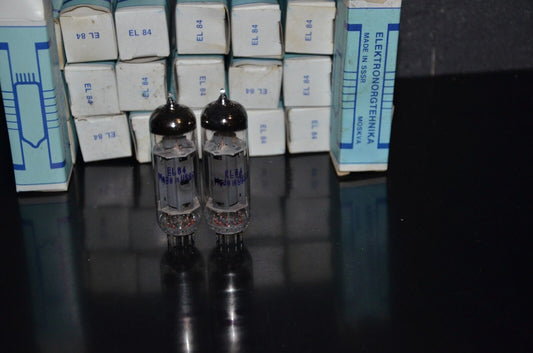 EL84 6BQ5 Elektronorg Tehnika USSR NOS NIB platinum matched pair from 70s EXPORT