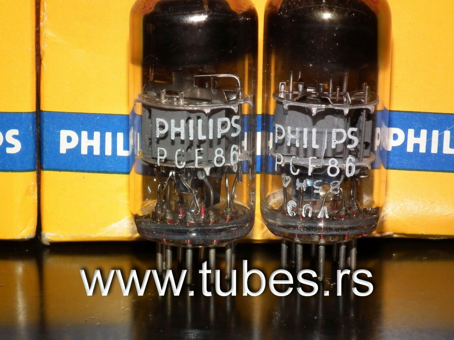 Platinum matched pair PCF86 Philips Mullard Blackburn 7HG8 NOS NIB