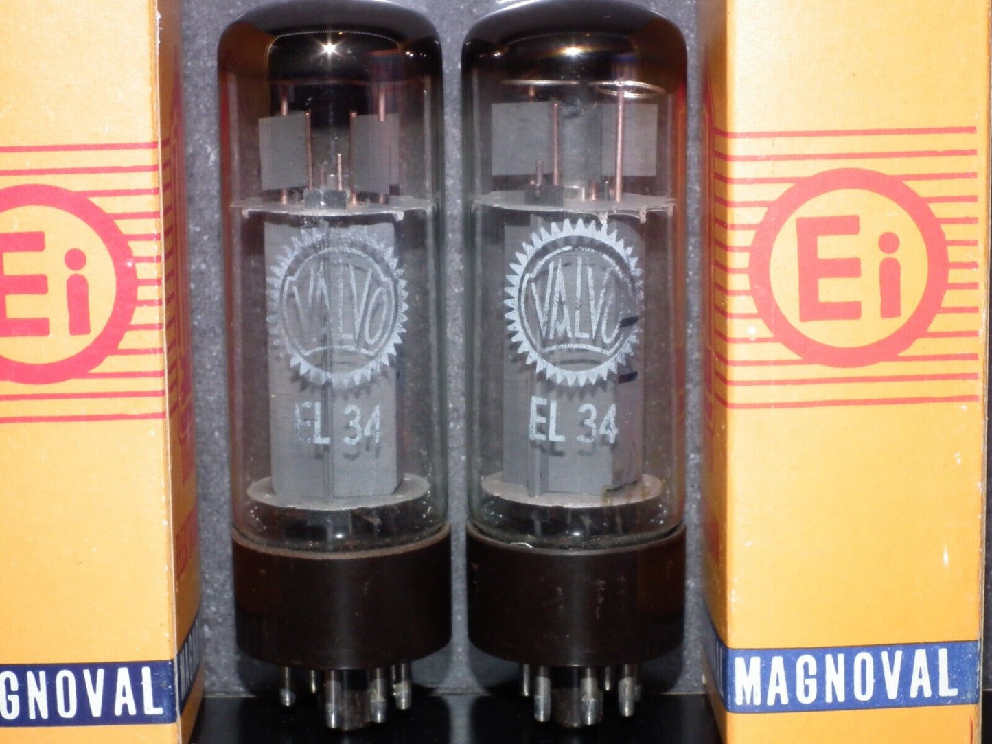 EL34 6CA7 Mullard Xf2 OO  Getter Welded Anodes Platinum Matched Pair 80/100%