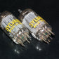 12AU7A Sylvania ECC82 NOS NIB platinum matched pair Long Plates Big O Getter Yel