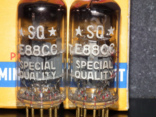 Matched Pair Philips E88CC 6922  (Rare Curved D Getter) Used tested NOS