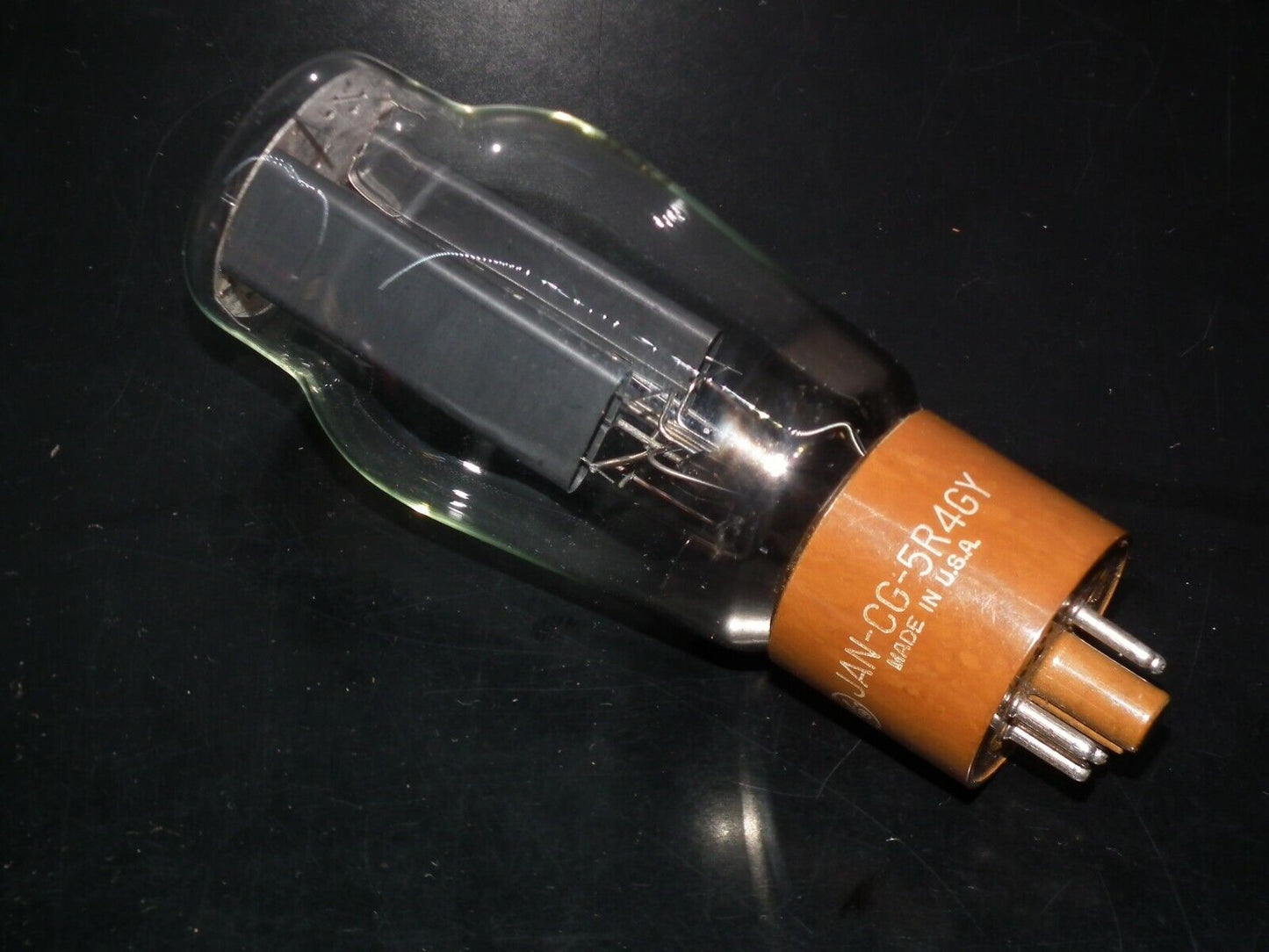 5R4GY GE NOS Dual D Getter Brown Base Vintage Rectifier Tube Balanced 100%