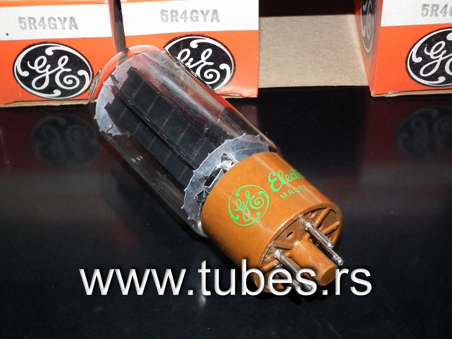 5R4GYA General Electric NOS NIB Brown Base Vintage Rectifier Tube