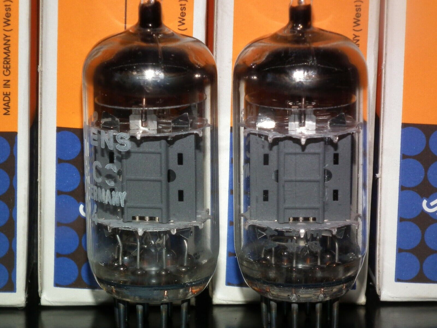 E83CC triple mica Siemens & Halske Platinum NOS Matched Pair ECC83 sub Munich