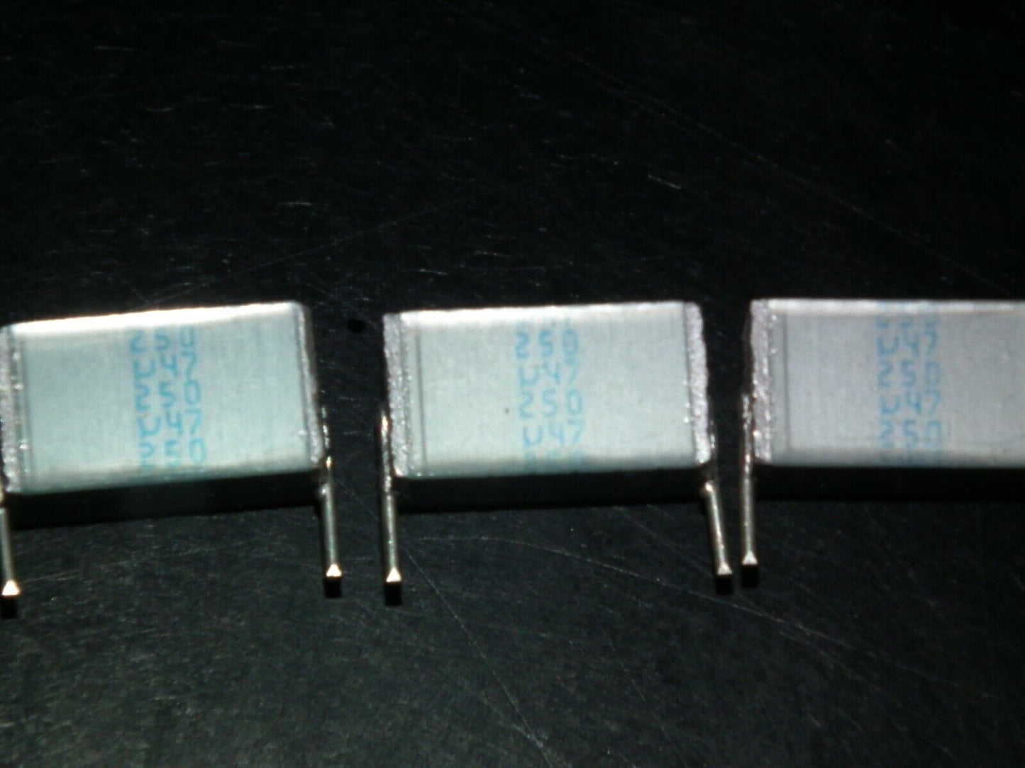 Four NOS vintage Siemens MKT Silver capacitors 470nF 250V W. Germany 0.47u 250V