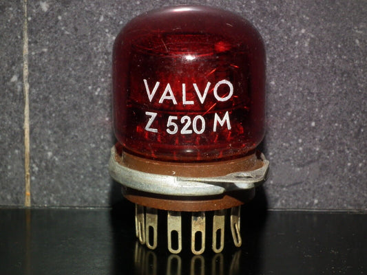 Z520M Red Nixie Tube Valvo with NOS Socket. AS IS!