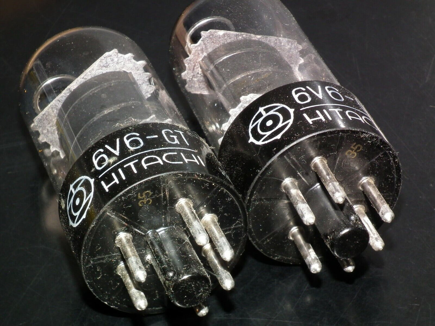Matched Pair 6V6GT HITACHI Japan USED tested NOS Great Sounding 6V6-GT