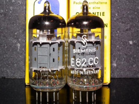 Siemens & Halske E82CC ECC802S ECC82 5814 Matched pair (triple mica, Munich)
