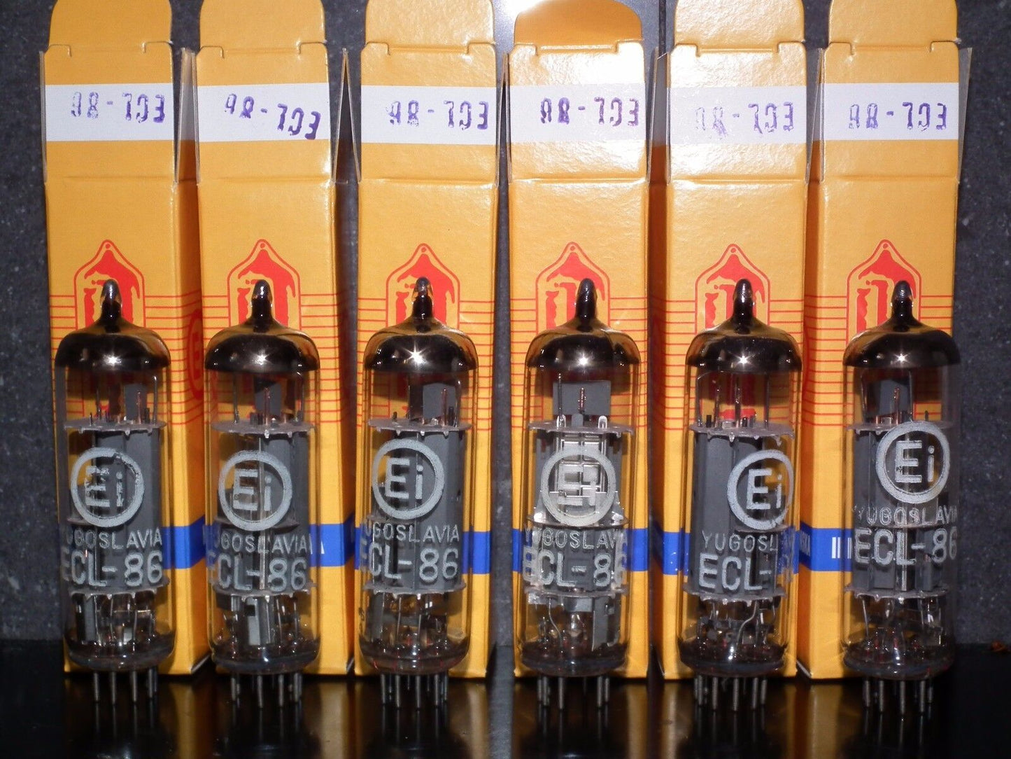 ECL86 6GW8 EI Philips Platinum Matched Pair NOS NIB