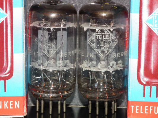 Platinum Matched Pair 12AX7 Telefunken ECC83 Tested 85%Ribbed Anodes DB