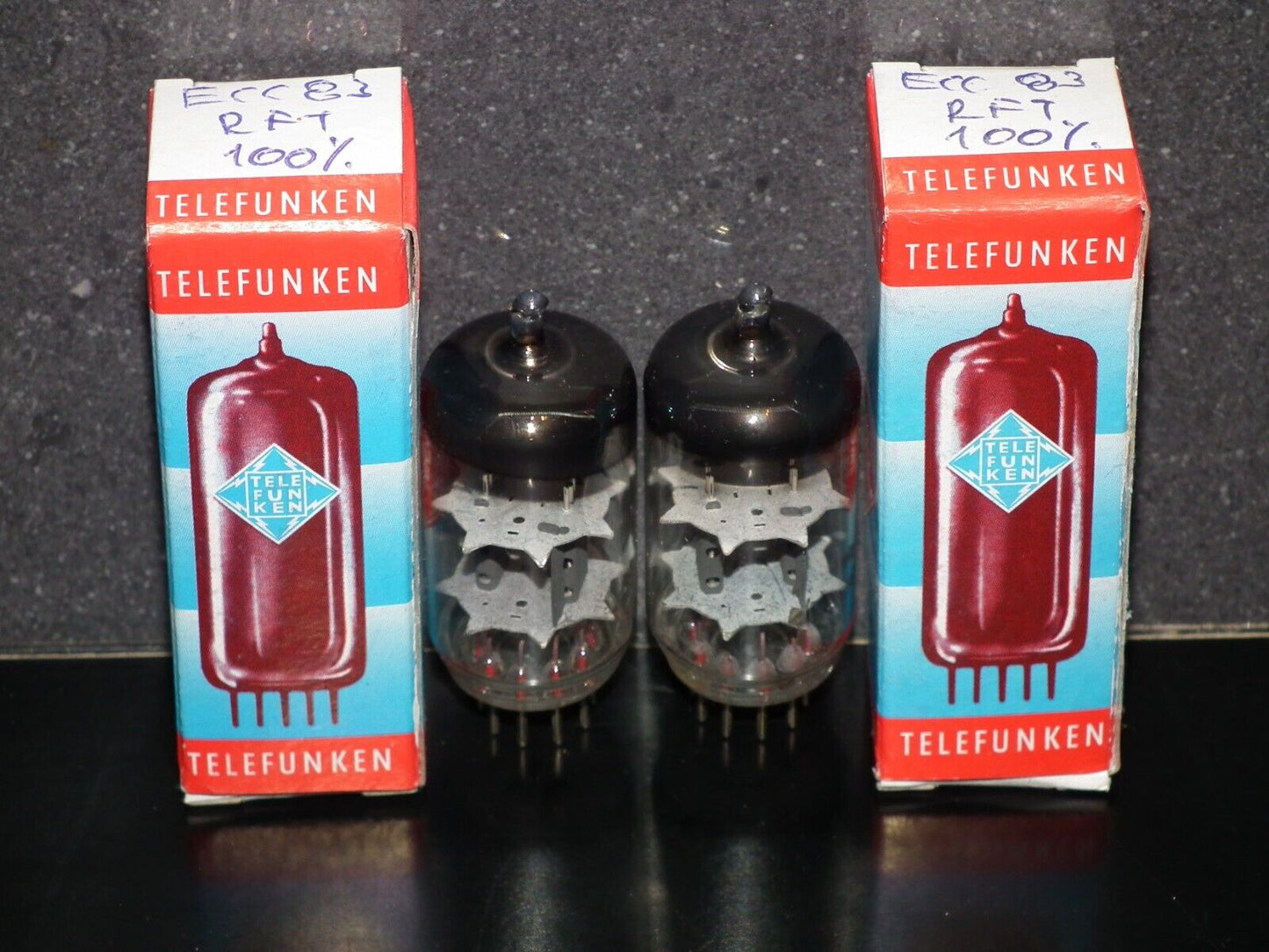ECC83 12AX7 RFT Germany Matched Pair USED Tested 100% Balanced Triodes