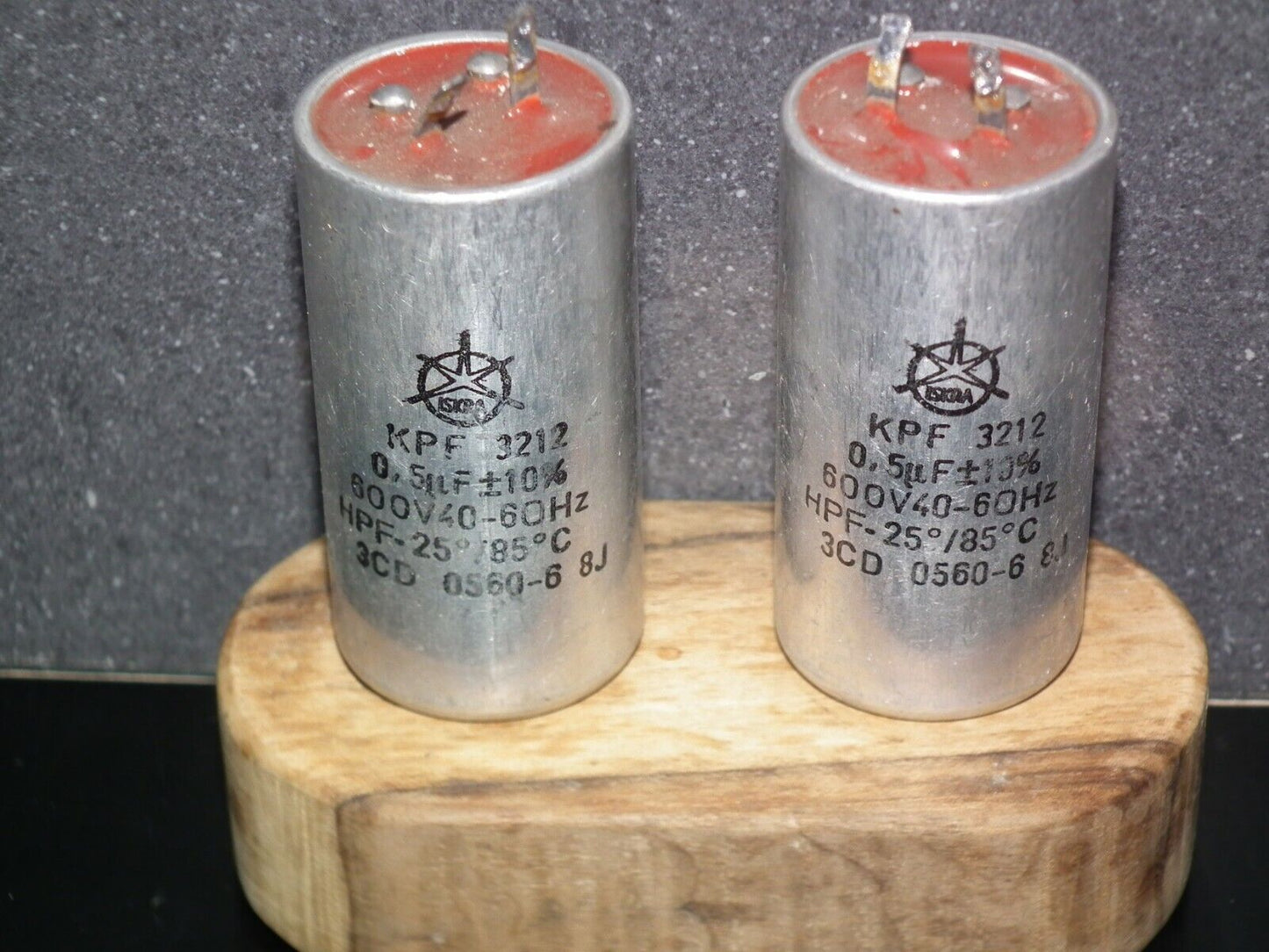 One vintage Iskra capacitor 0.5u 600V 500nF KPF 3212 Made in Yugoslavia in 60s