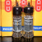 Philips E80CC 6085 Platinum Matched pair NOS Made in Heerlen 1966 Gold Pins
