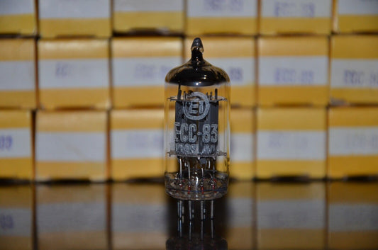 ECC83 12AX7 EI Yugoslavia Telefunken Long Smooth Plates 17mm NOS NIB