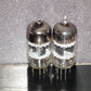 Matched pair 6201 GE 12AT7WB Triple Mica Square Getter tested 90% of NOS