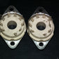 TWO VINTAGE NOS MAGNOVAL Vacuum Tube CERAMIC Sockets Valve Base PL519 EL509