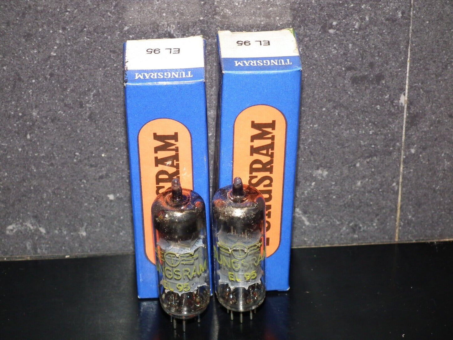 EL95 6DL5 Tungsram platinum matched pair 2pcs NOS NIB Great Sounding Early 60s